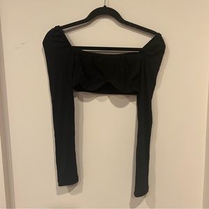 Long sleeve bra style top